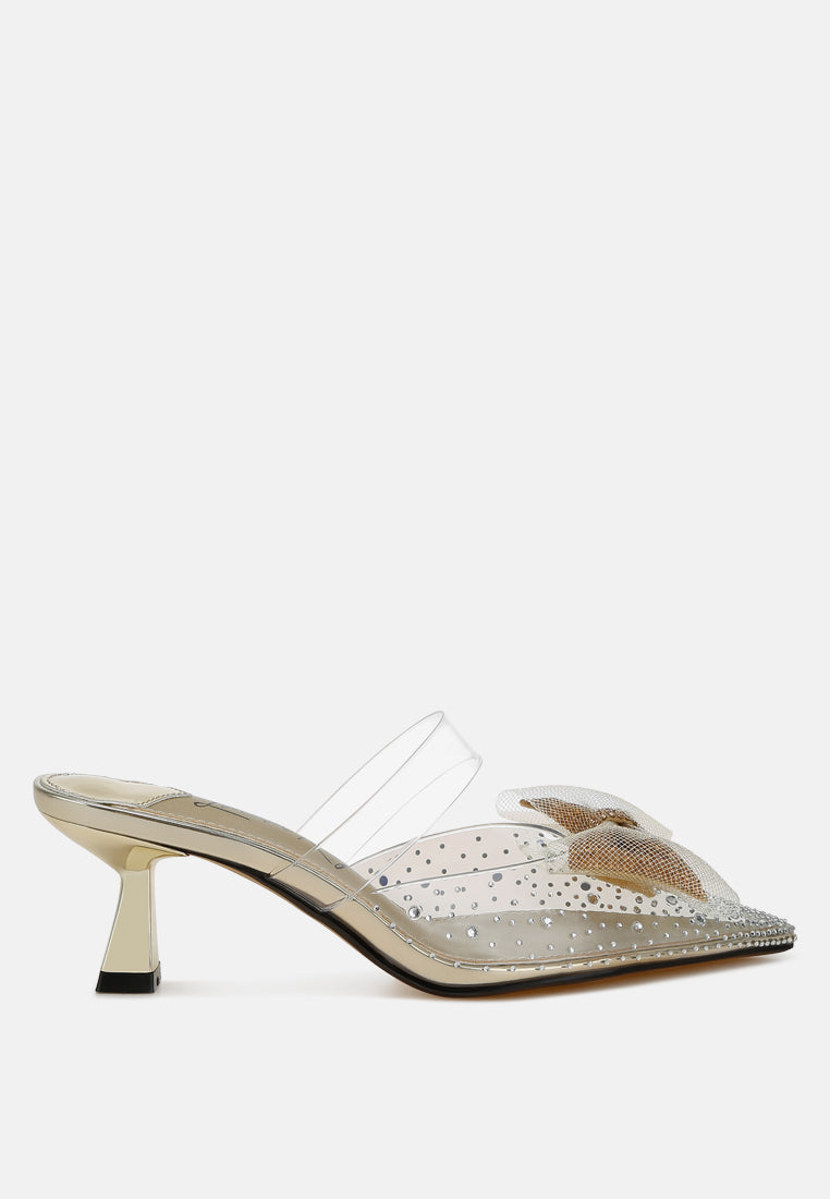 Freja Embellished Bow Kitten Heels-5