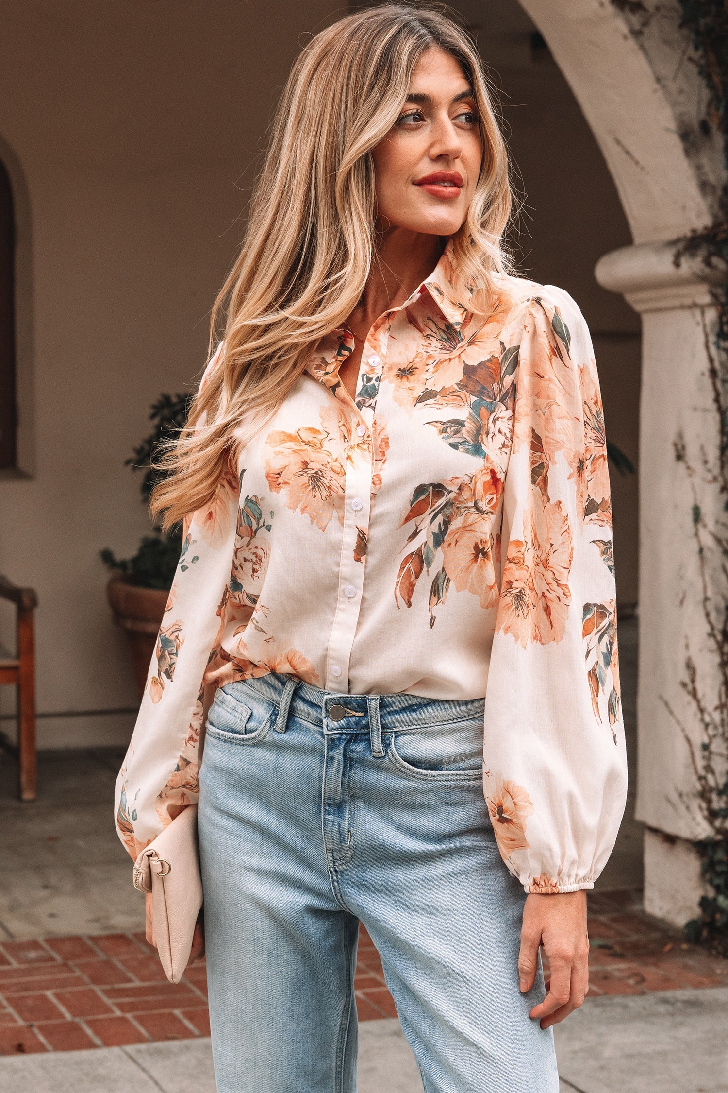 Margot Puff Sleeve Lightweight Shirt-3