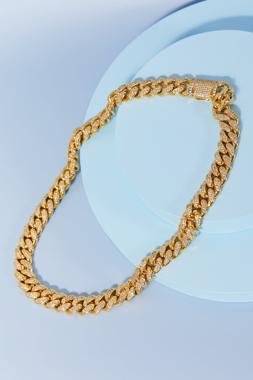 Brass Curb Chain Necklace-0