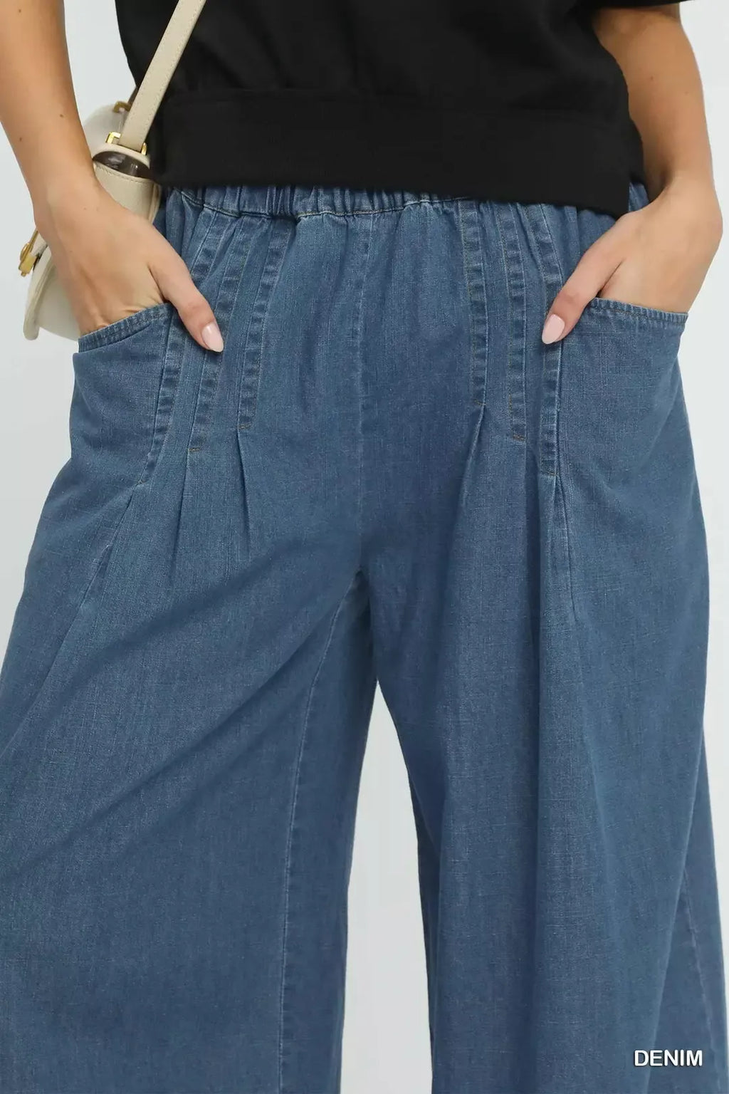 Umgee Stone Washed Wide Leg Pants-4