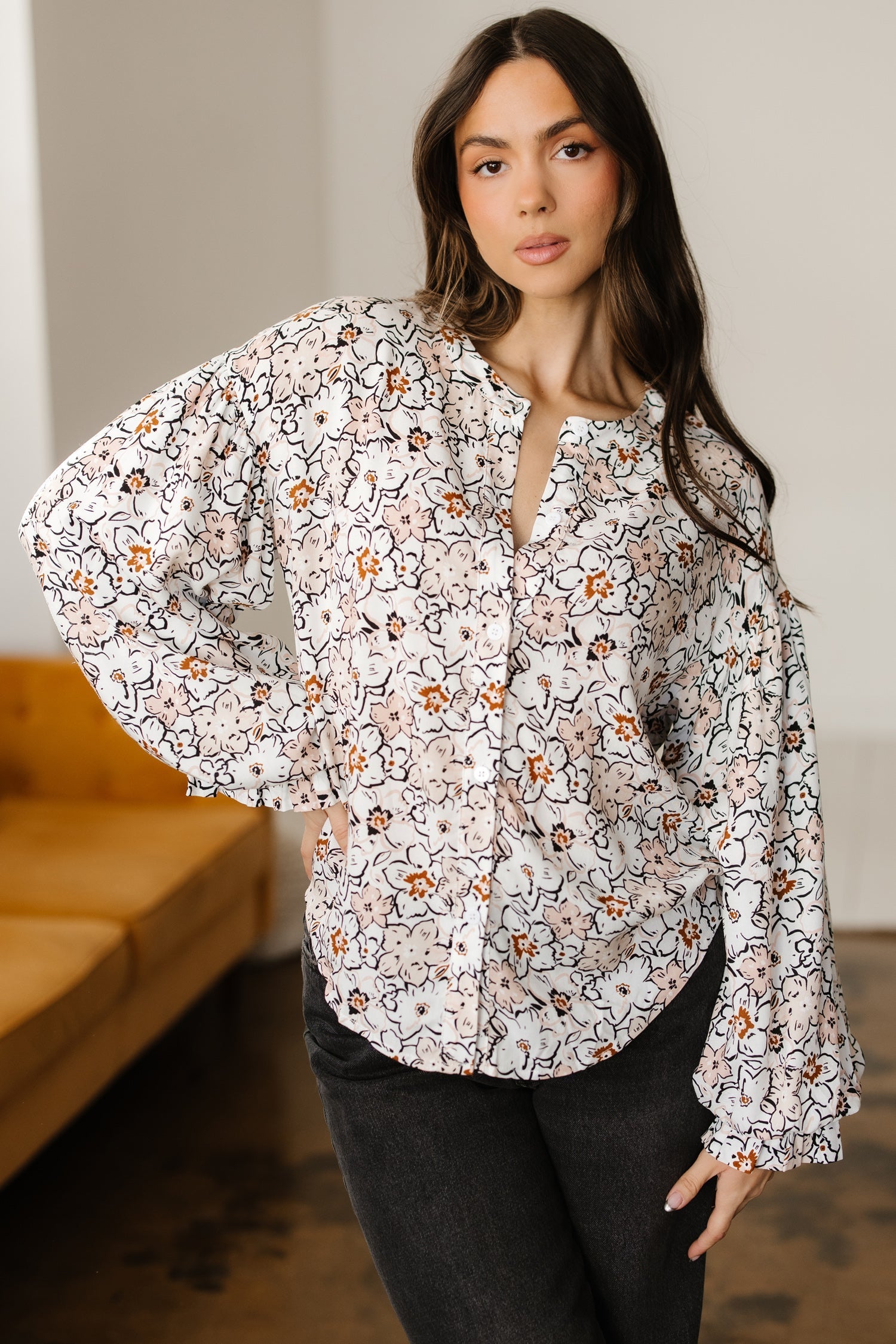 Aubrey Puff Sleeve Down Shirt-4