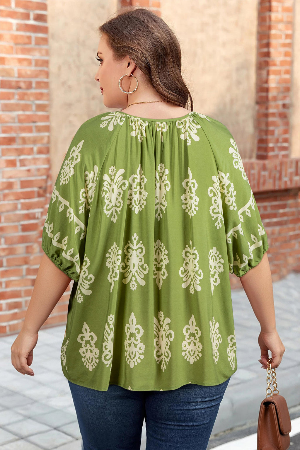 Gabriella Floral Short Sleeve PLUS Top-1