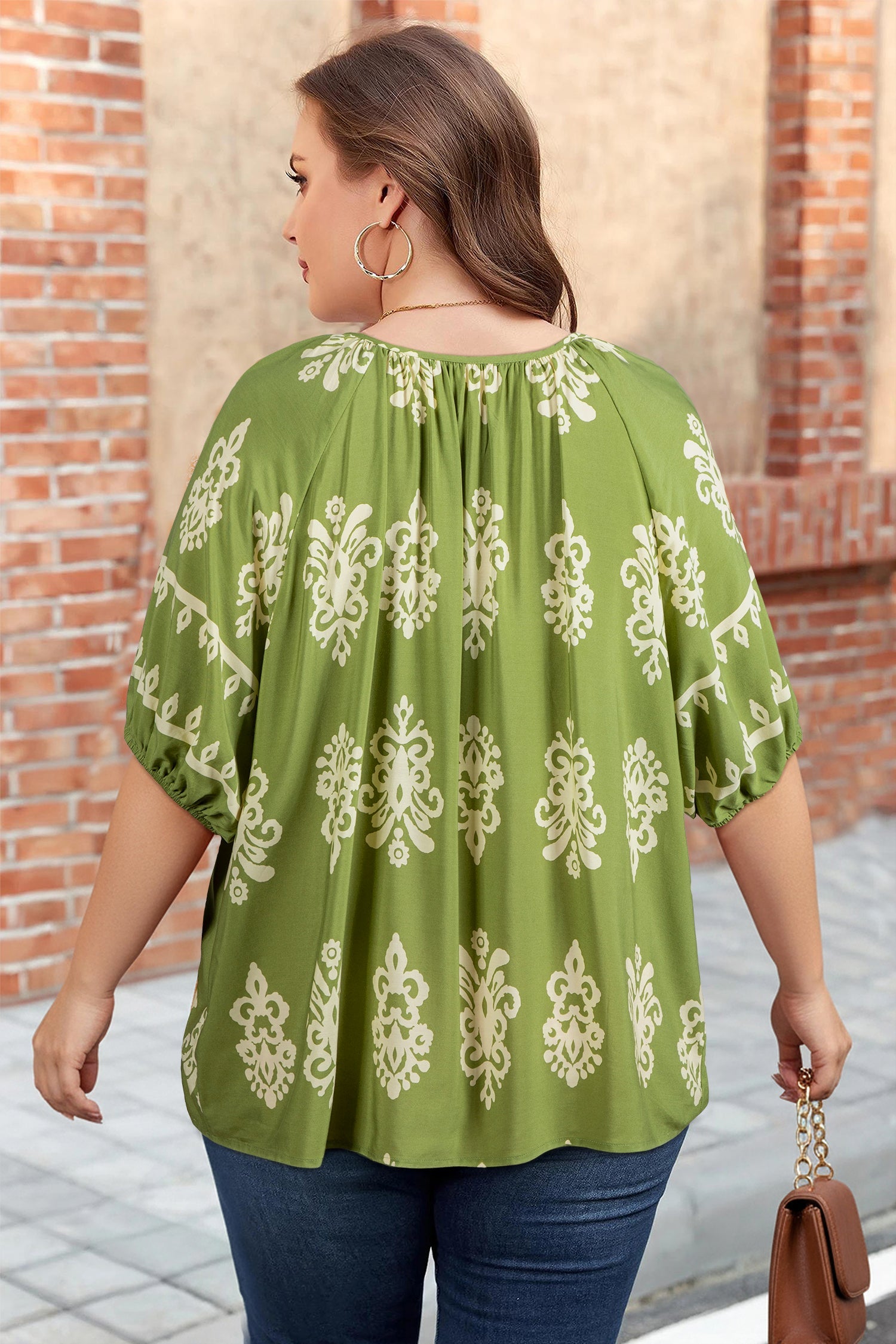 Gabriella Floral Short Sleeve PLUS Top-1