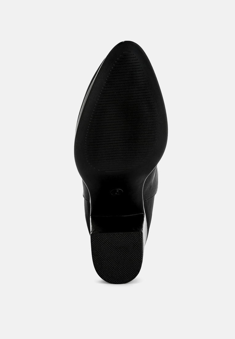 Warley Block Heel Ankle Boots in Black-4