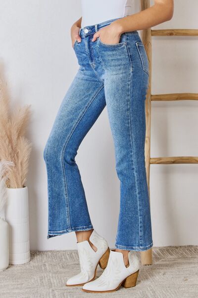 RISEN Full Size High Rise Ankle Flare Jeans-2