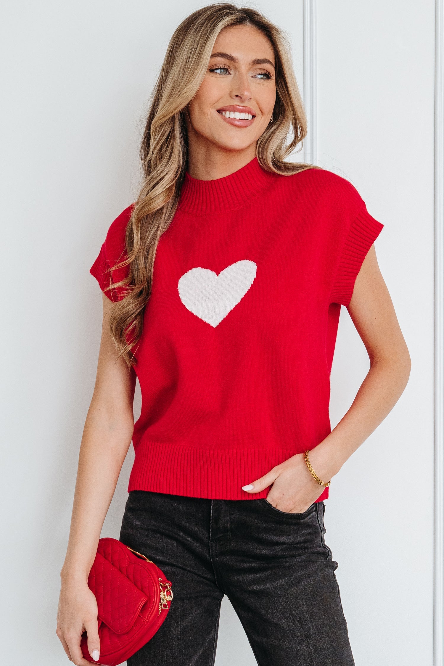 Genevieve Cropped Short Sleeve Sweater-0