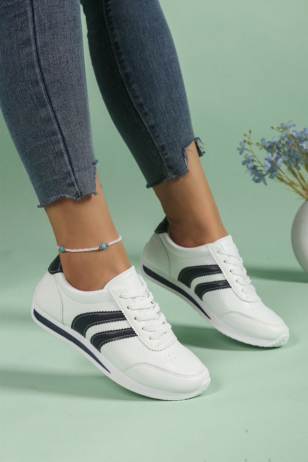 Isabella Lace Up Flat Shoes-4