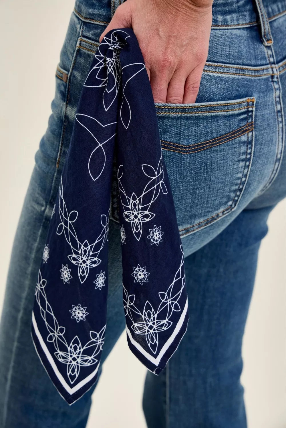 Judy Blue Mid Rise Jaqueline Flare with Triple Needle Back Pkts and Bandana Loop-4