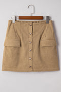 Xiomara Front Faux Mini Skirt-0