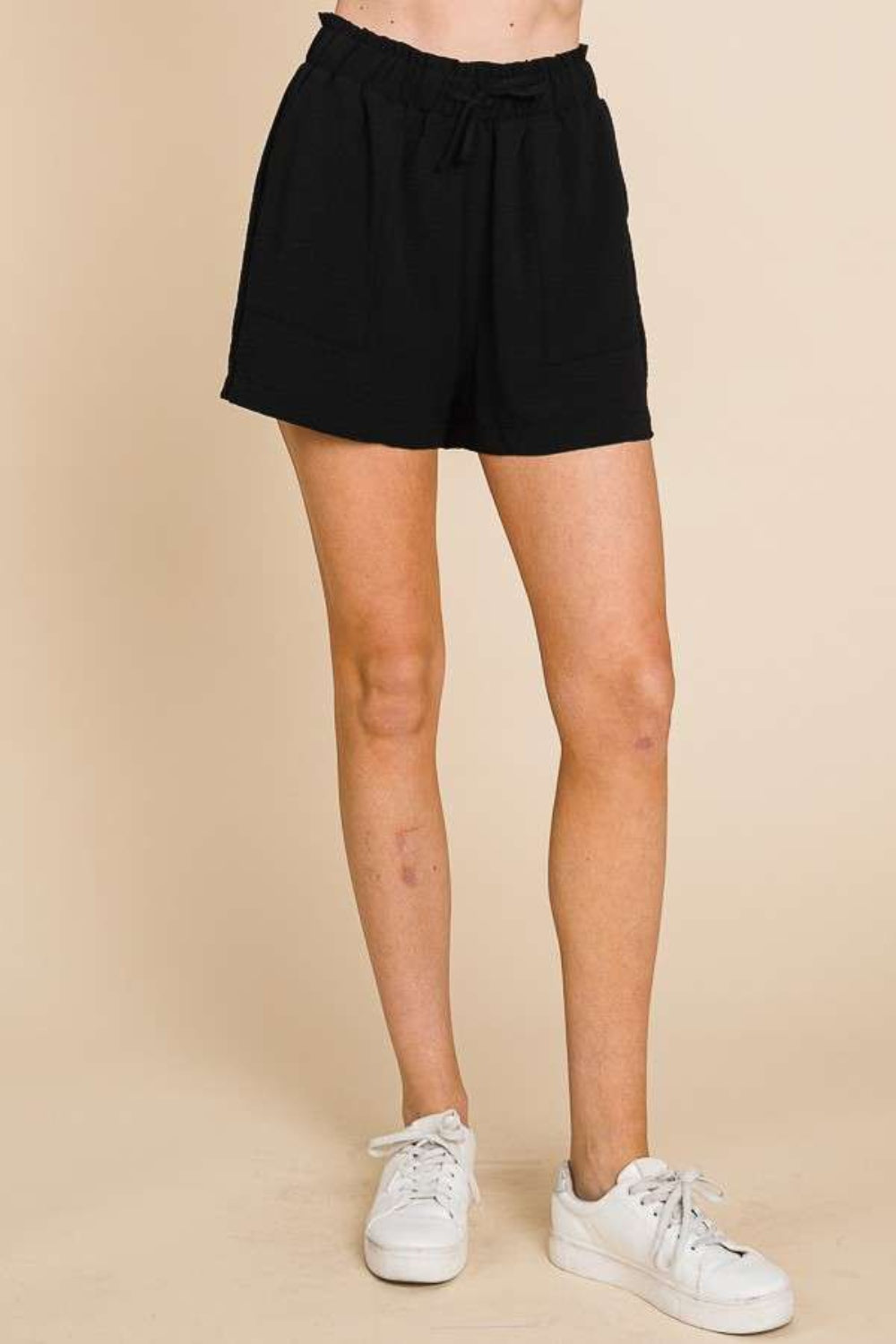 Culture Code High Waist Paper bag Shorts-3
