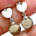 Premium Quality Heart - Smoky Quartz Ball - Brazil Earrings E-1258 17-EE10196-0