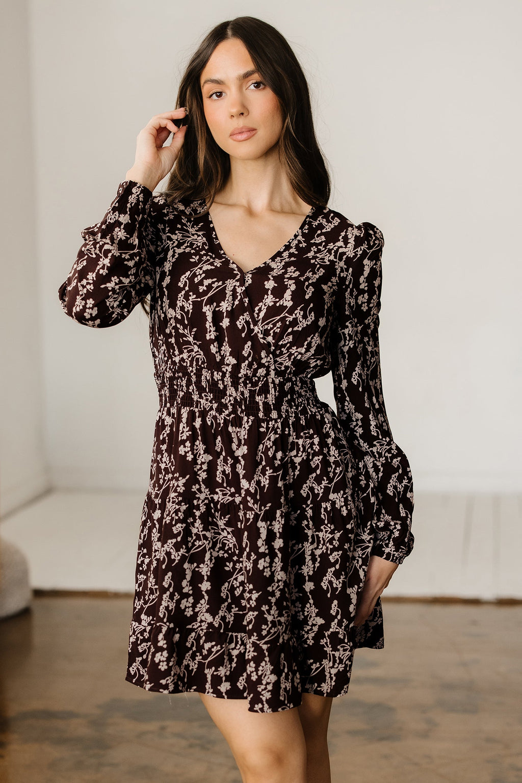 Serenity Waist Flared Mini Dress-2