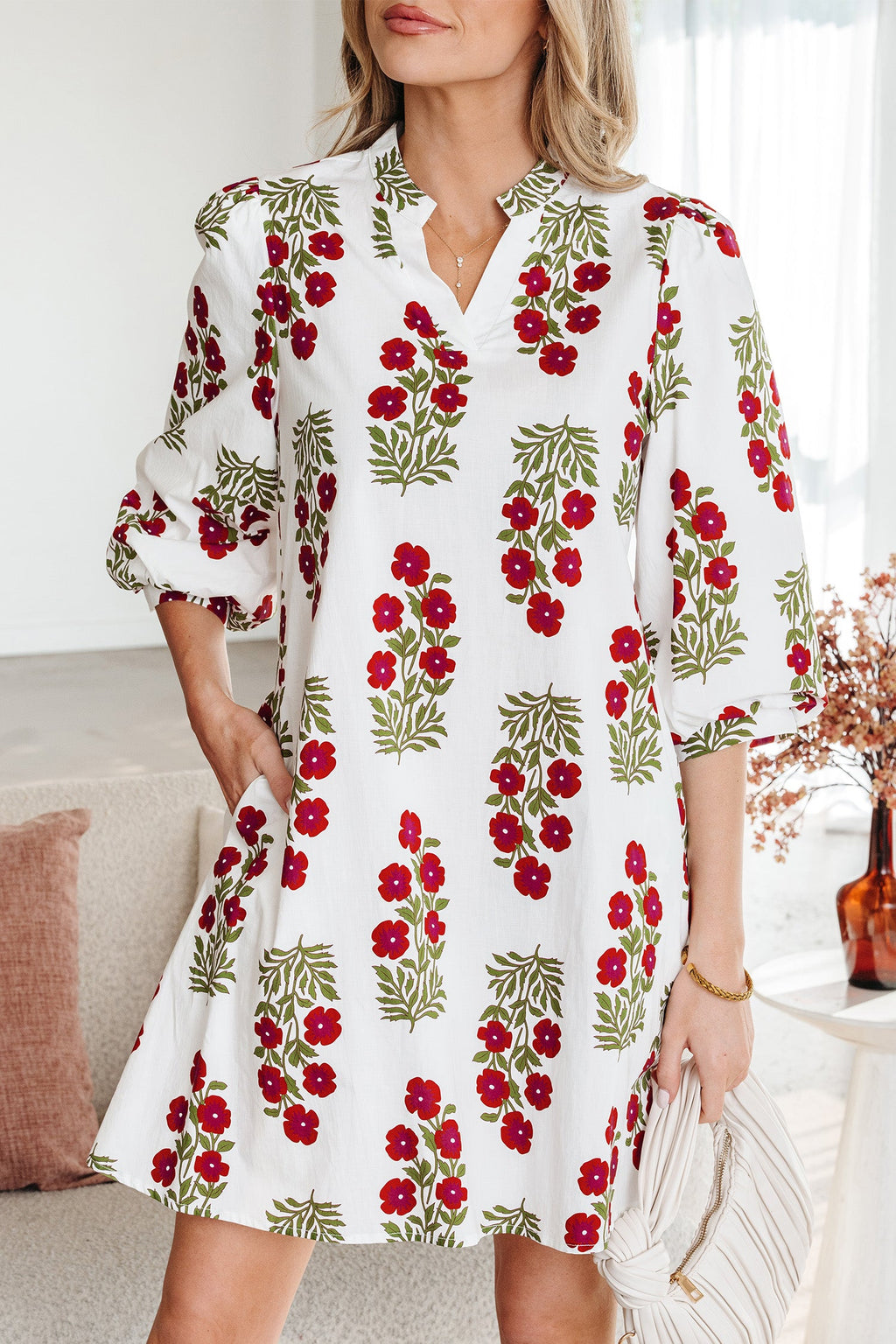 Catalina Sleeve Loose Mini Dress-4