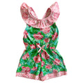 Girls Jumpsuit Shabby Chic Floral Spring Summer Romper-0