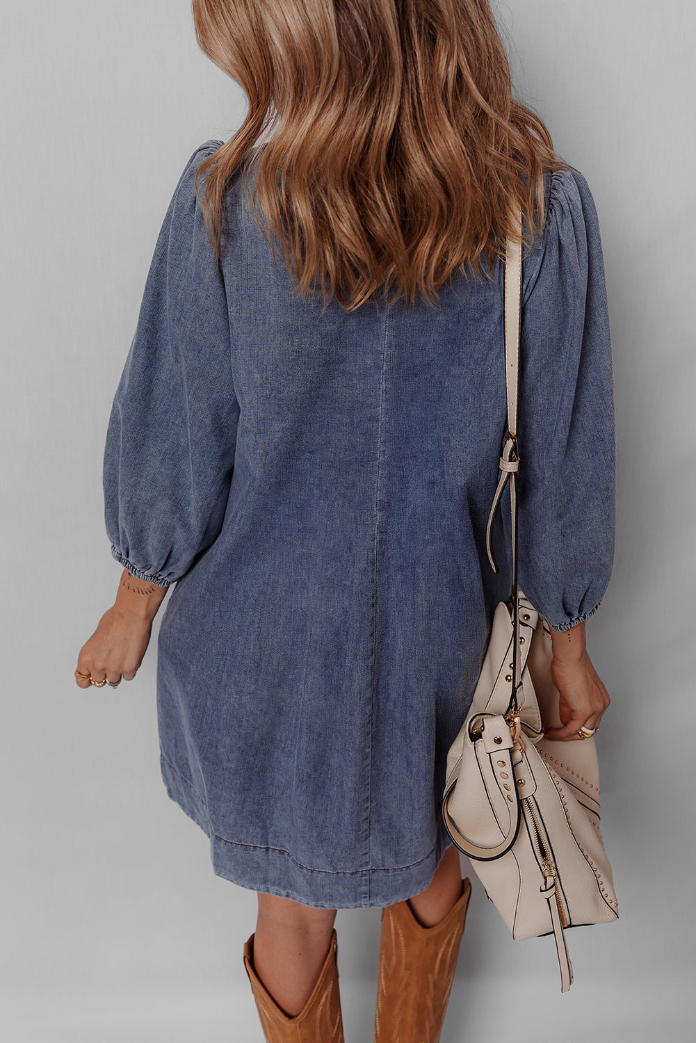 Autumn Tied Pleated Mini Dress-1