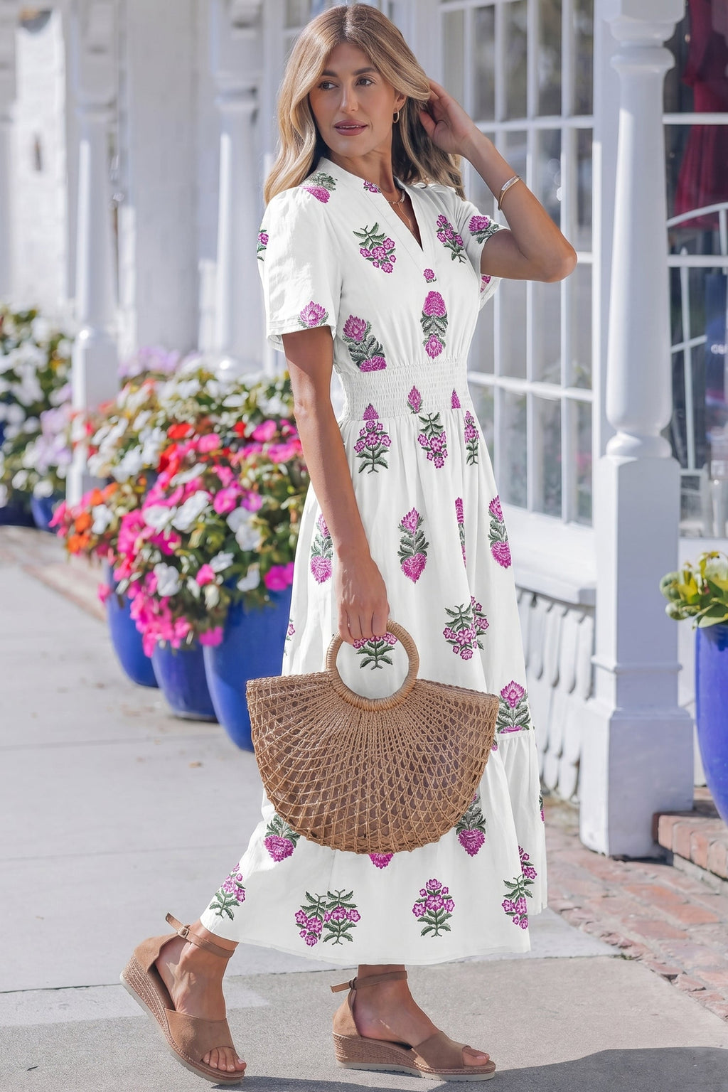 Aileen Ruffle Hem Maxi Dress-2