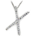 21622 - Rhodium Brass Pendant with AAA Grade CZ  in Clear-0