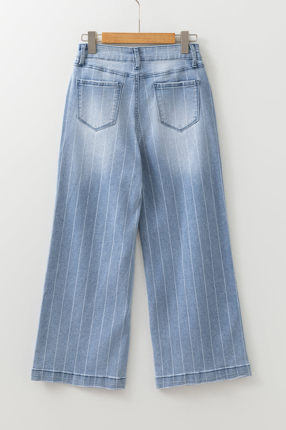 Sofia Pinstripe Wide Leg Jeans-1