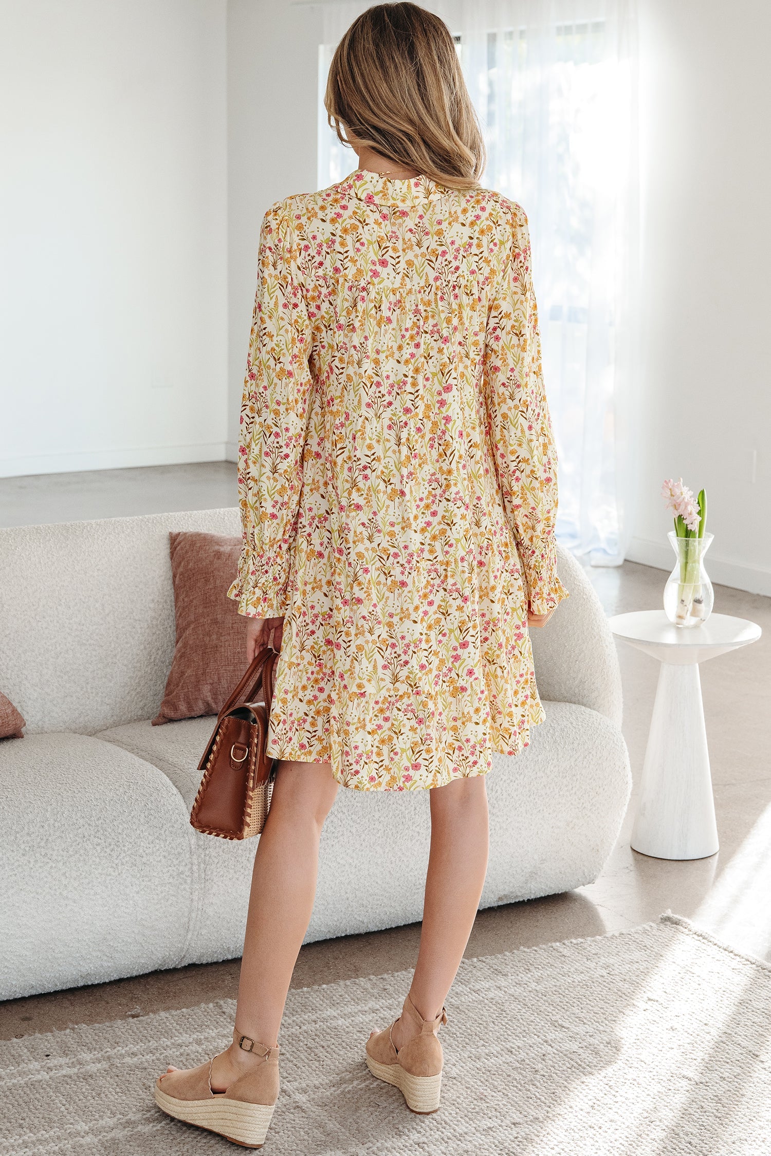 Kaiya Loose Shirt Dress Long Sleeve-1