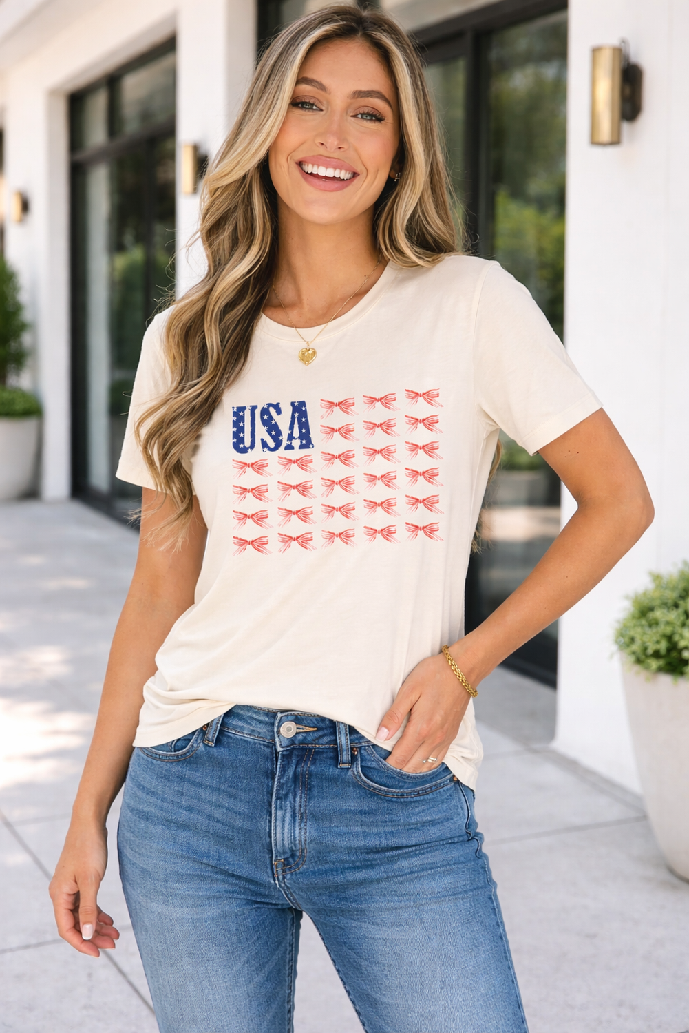 Sylvie Bow Flag Tee-3