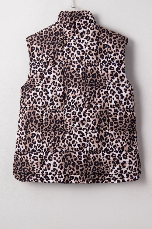 Aria Zipper Casual Puff Vest-1