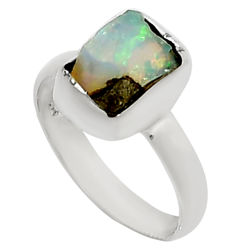 Ethiopian Opal Rough Ring size-7 R-1001 25-ER16198-2