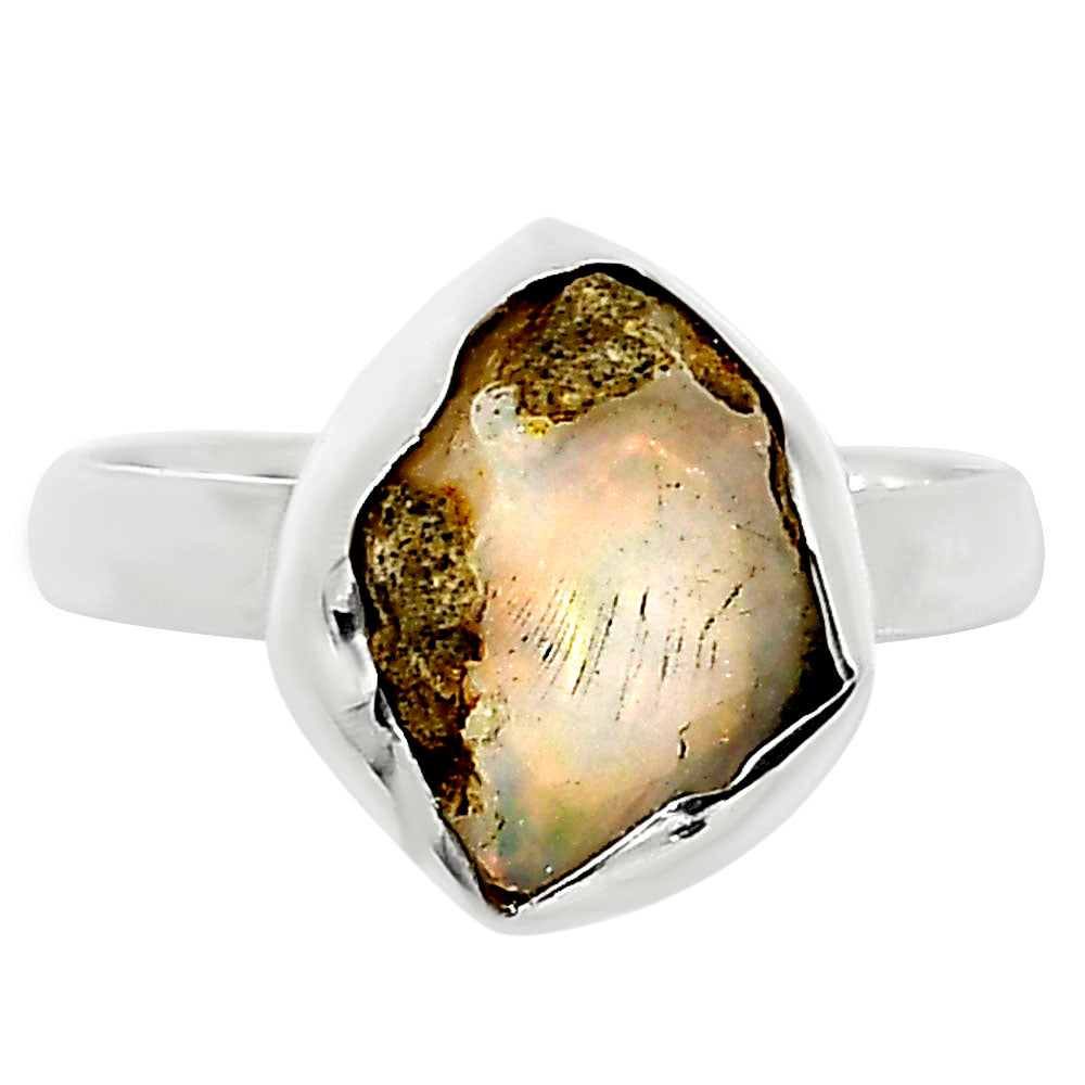 Ethiopian Opal Rough Ring size-9 R-1001 25-ER16261-0