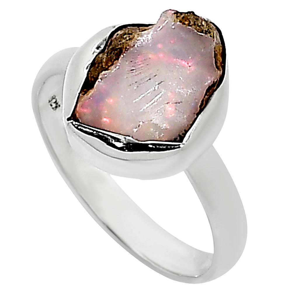 Ethiopian Opal Rough Ring size-9 R-1001 25-ER16261-2