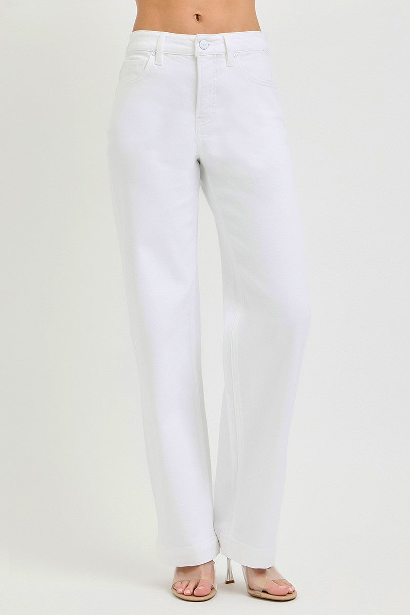 RISEN Full Size High Rise Wide Baggy Pants Plus Size-3
