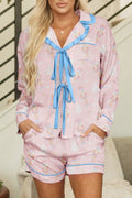 Ariel Shorts Pajama Set Long Sleeve Top-0