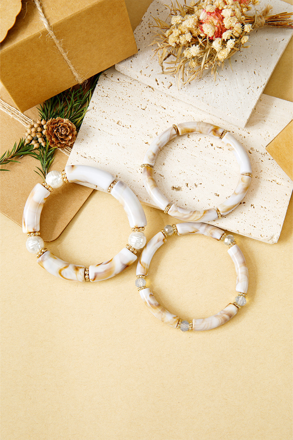 Eleanora Bead Stretch Bracelet Set-3