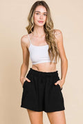 Culture Code High Waist Paper bag Shorts-0