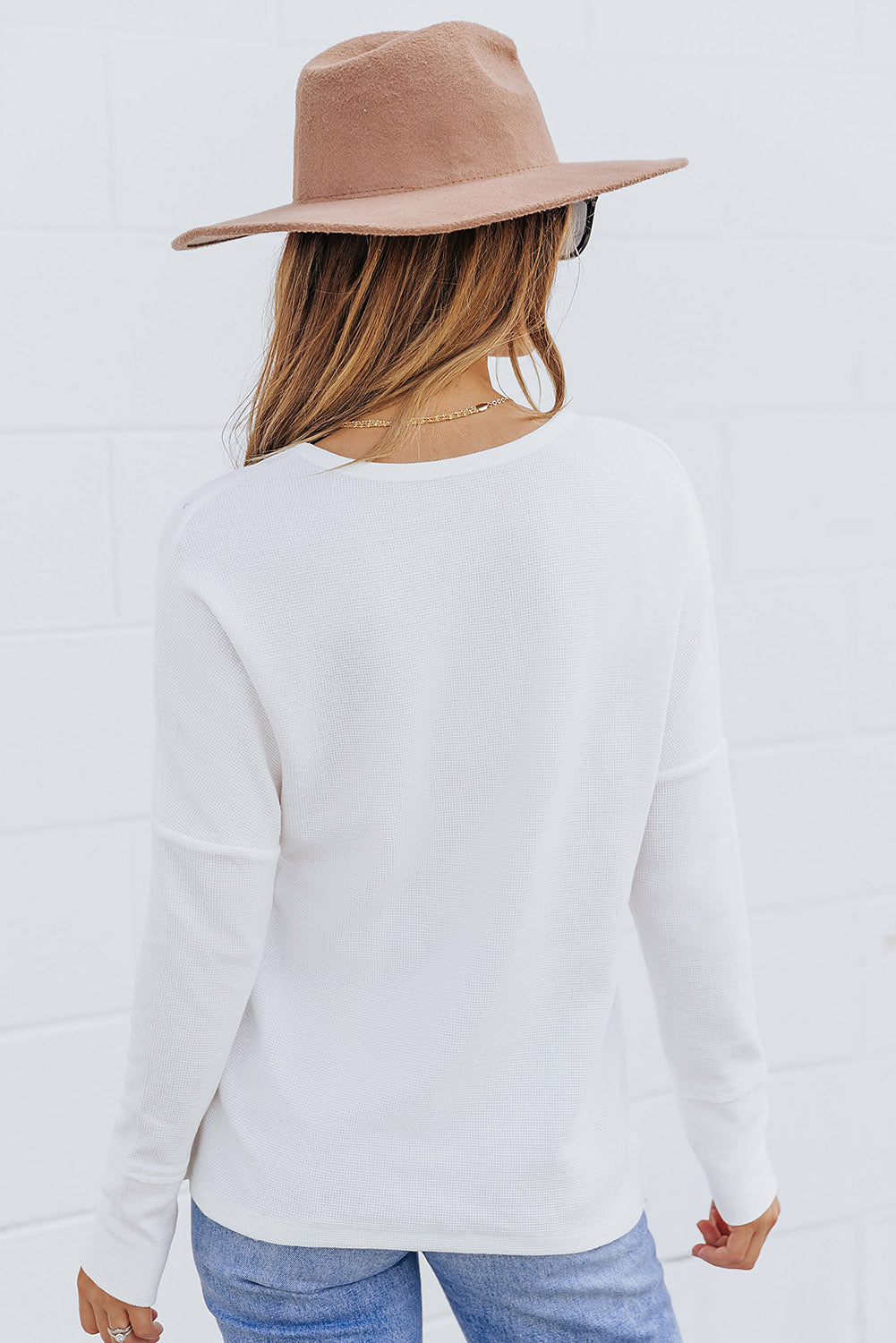 Harper Waffle Knit Henley Top-1