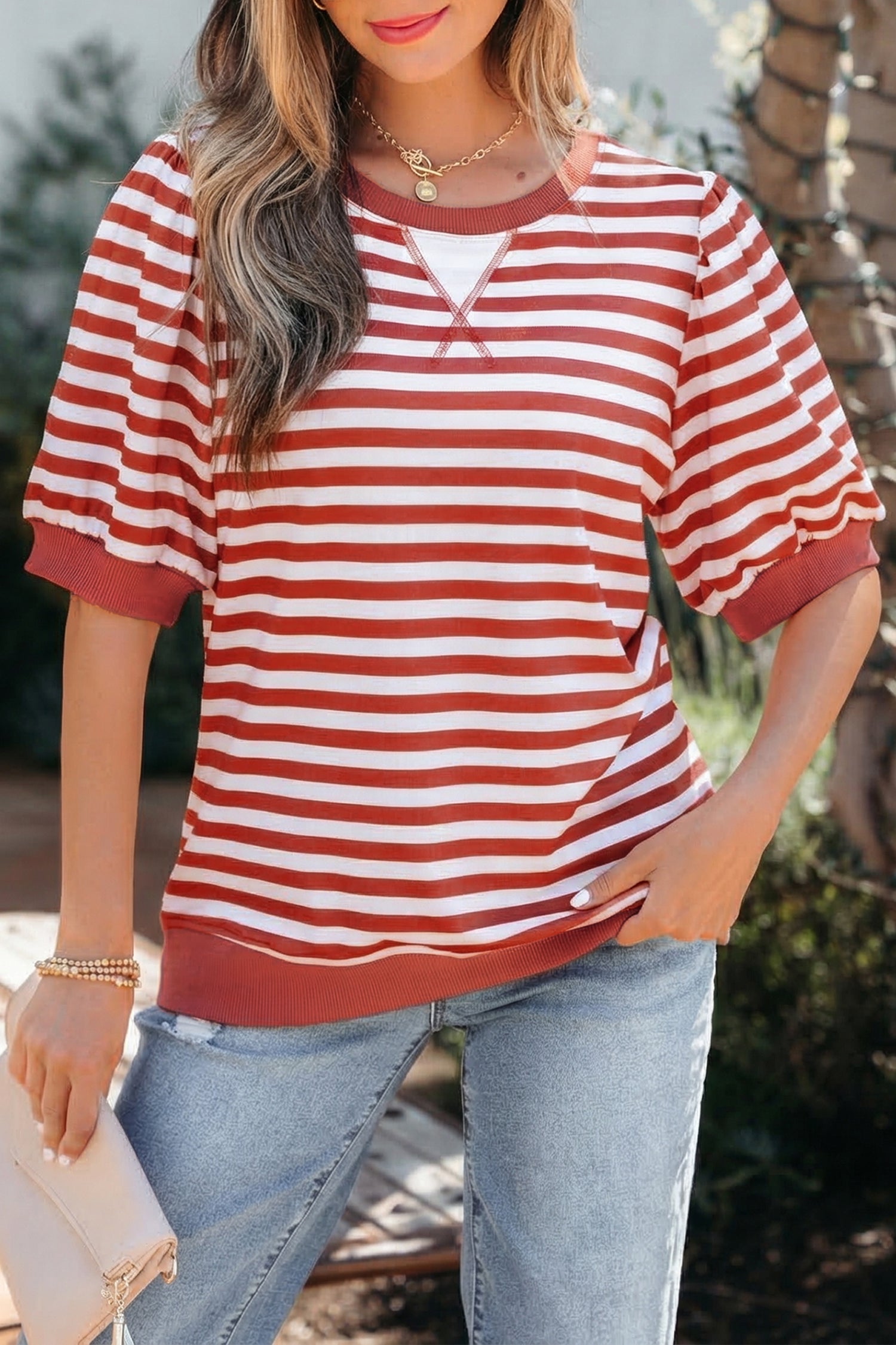 Marceline Bubble Sleeve T Shirt-4