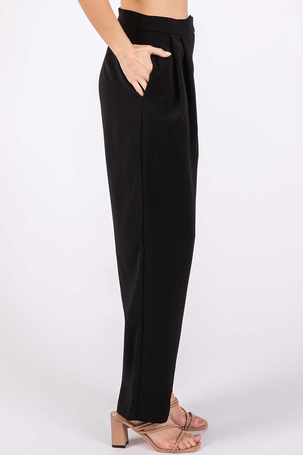 GeeGee High-Waisted Pleated Pants-2