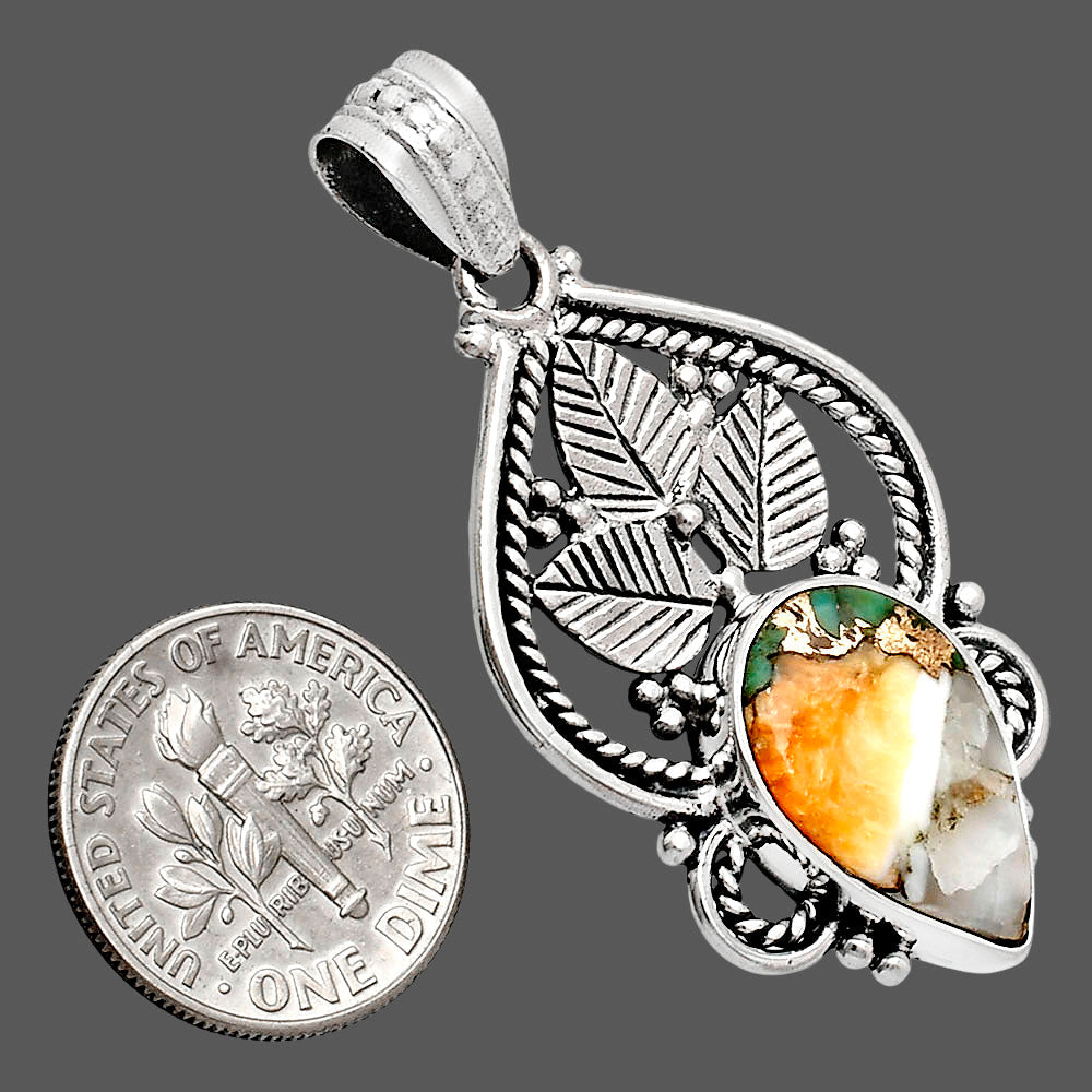 Premium Quality Spiny Oyster Turquoise Pendant P-1258 32-EP10209-2