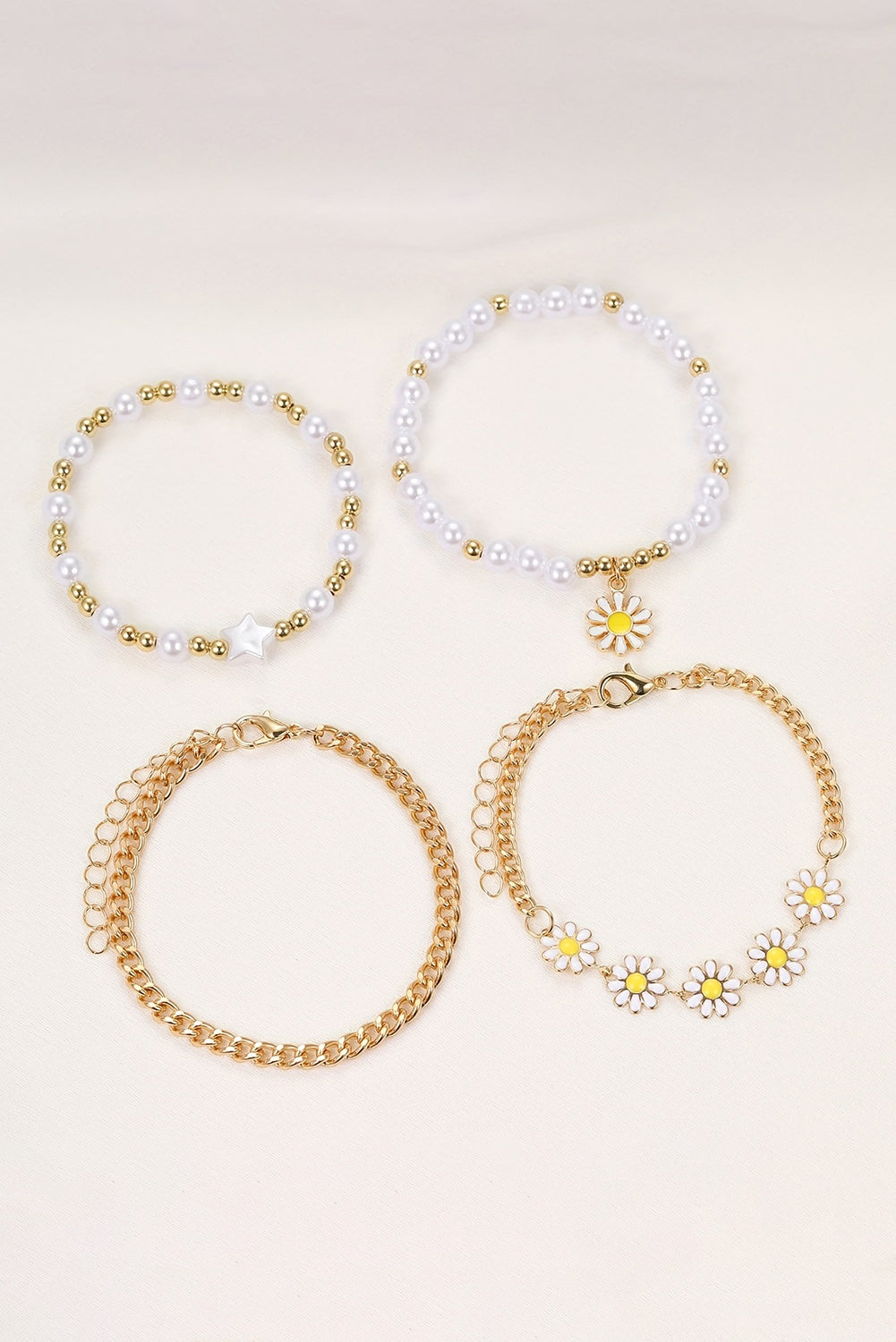 April Beaded Chain Bracelet Set-1