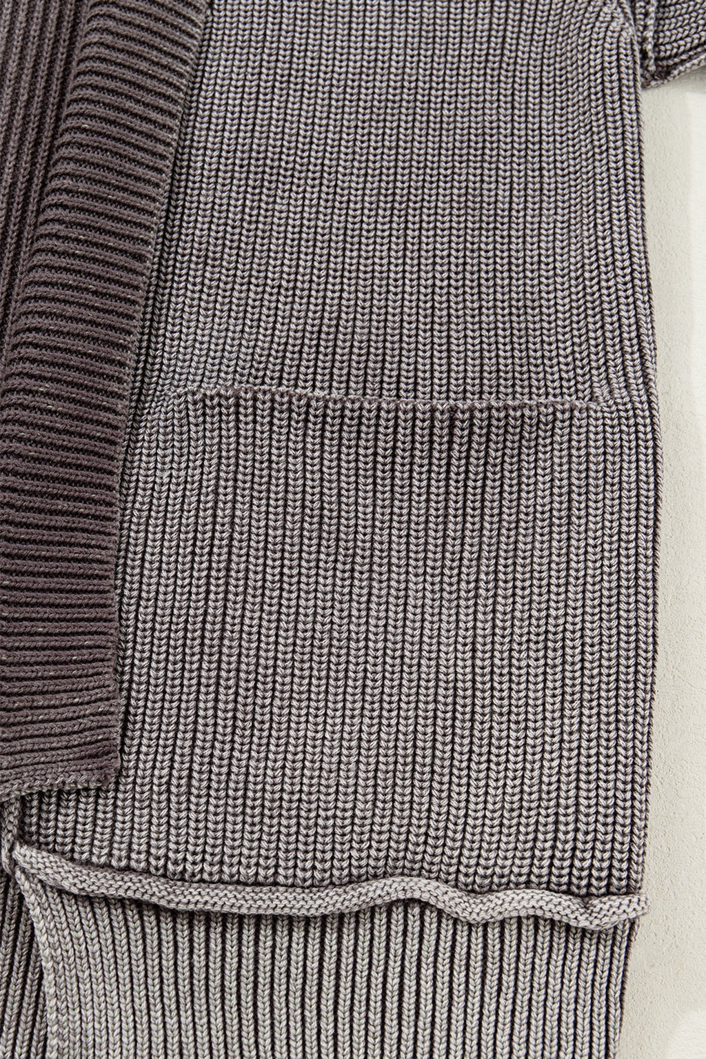 Sunny Patchwork Knit Open Sweater-3