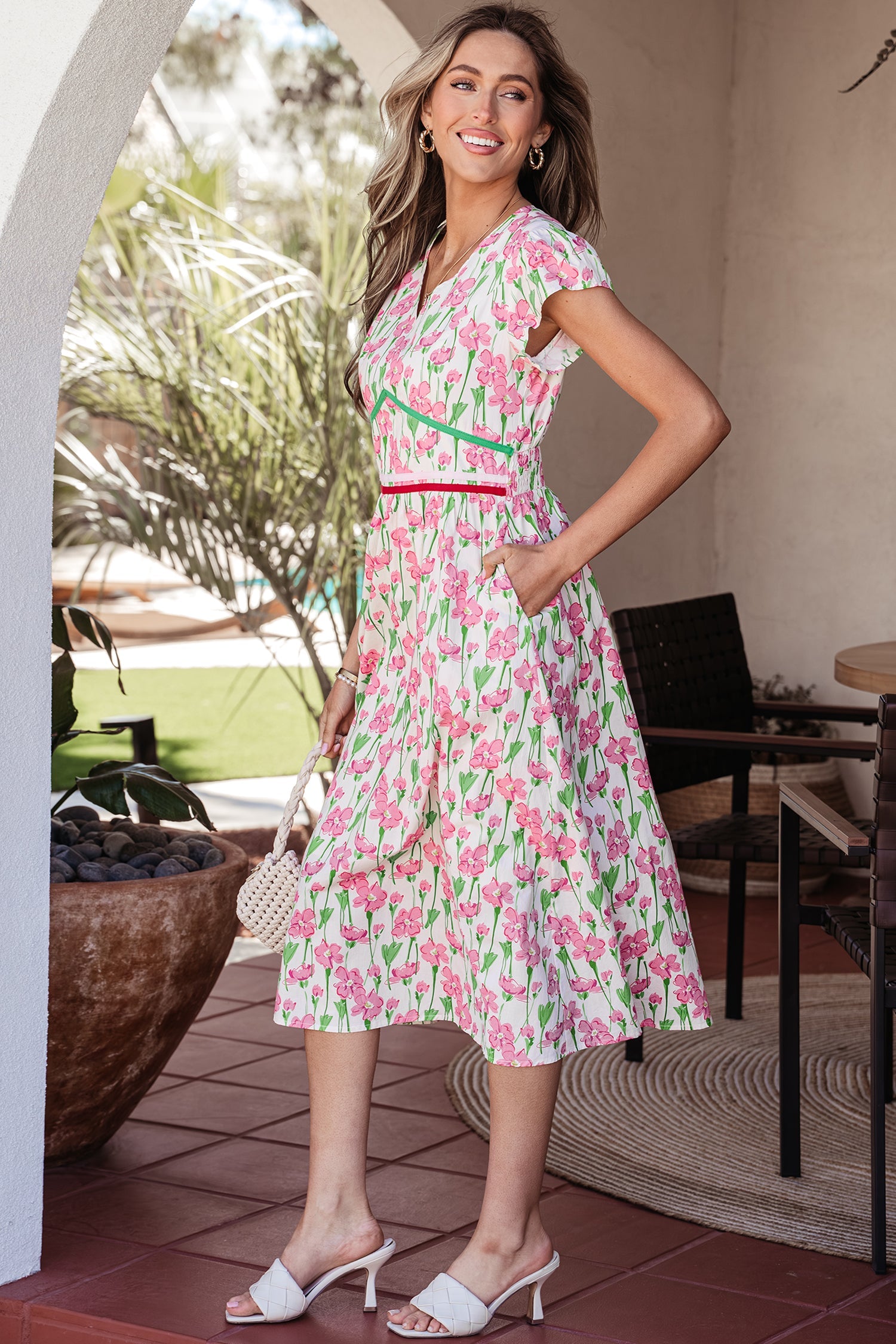 Callie Sleeve Elegant Midi Dress-2