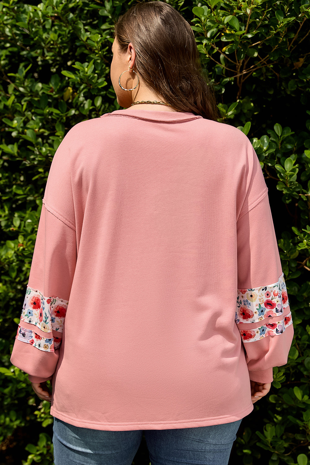 Elizabeth applique Drop Shoulder Sweatshirt-1