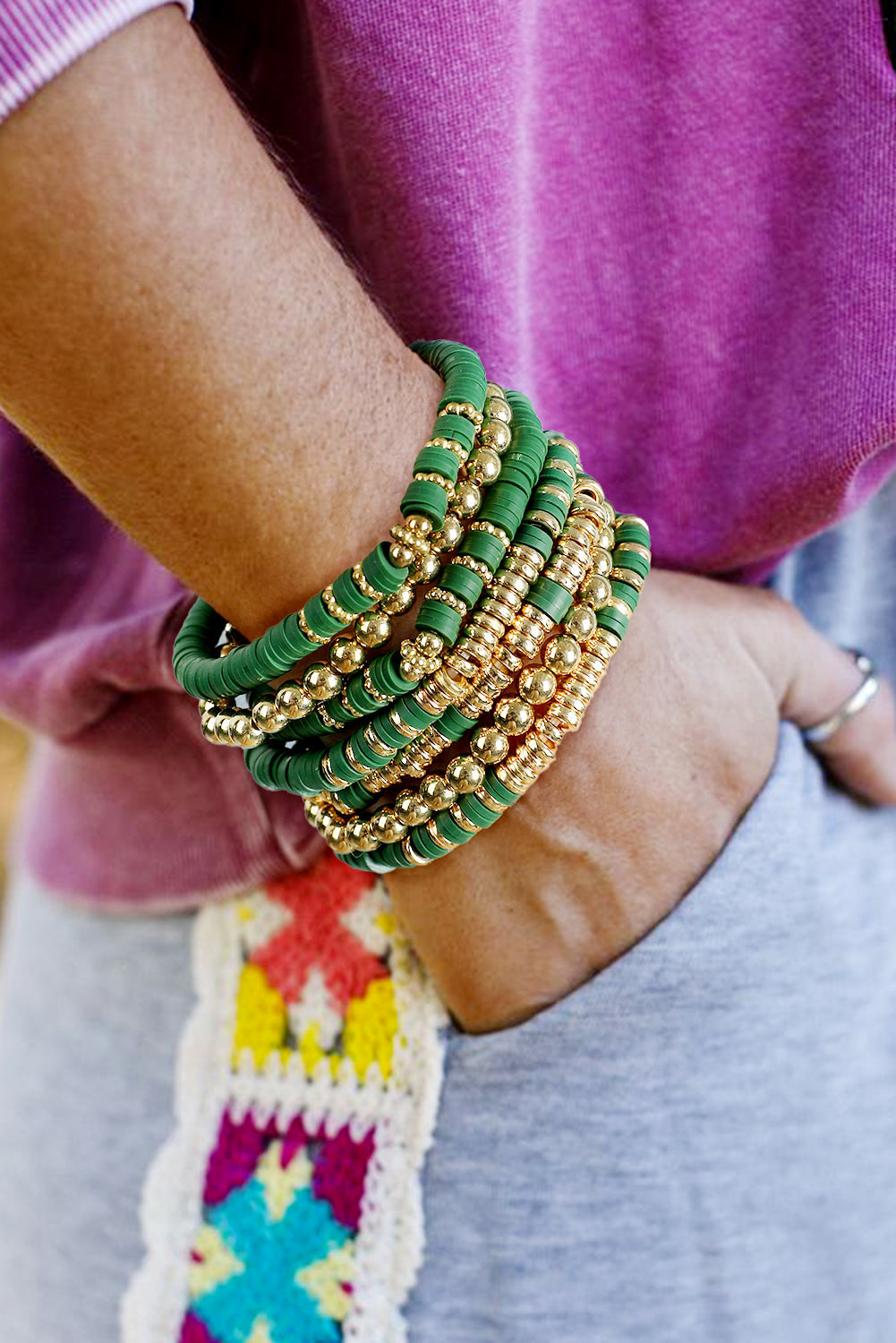 Noor Layered Beaded Bracelet Set-0