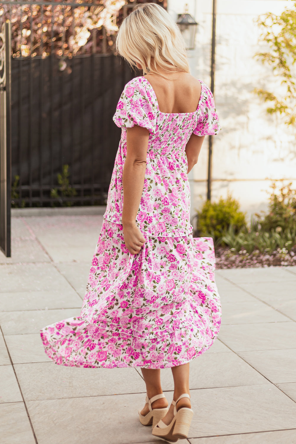 Raina Sleeve Flowy Long Dress-1