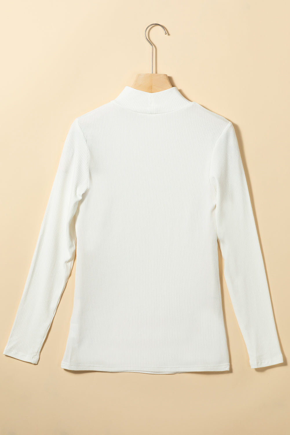 Adelyn Ribbed Knit High Long Sleeve Top-4
