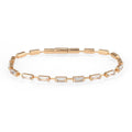 3W1714 - Rose Gold Brass Bracelet with AAA Grade CZ in Clear-0