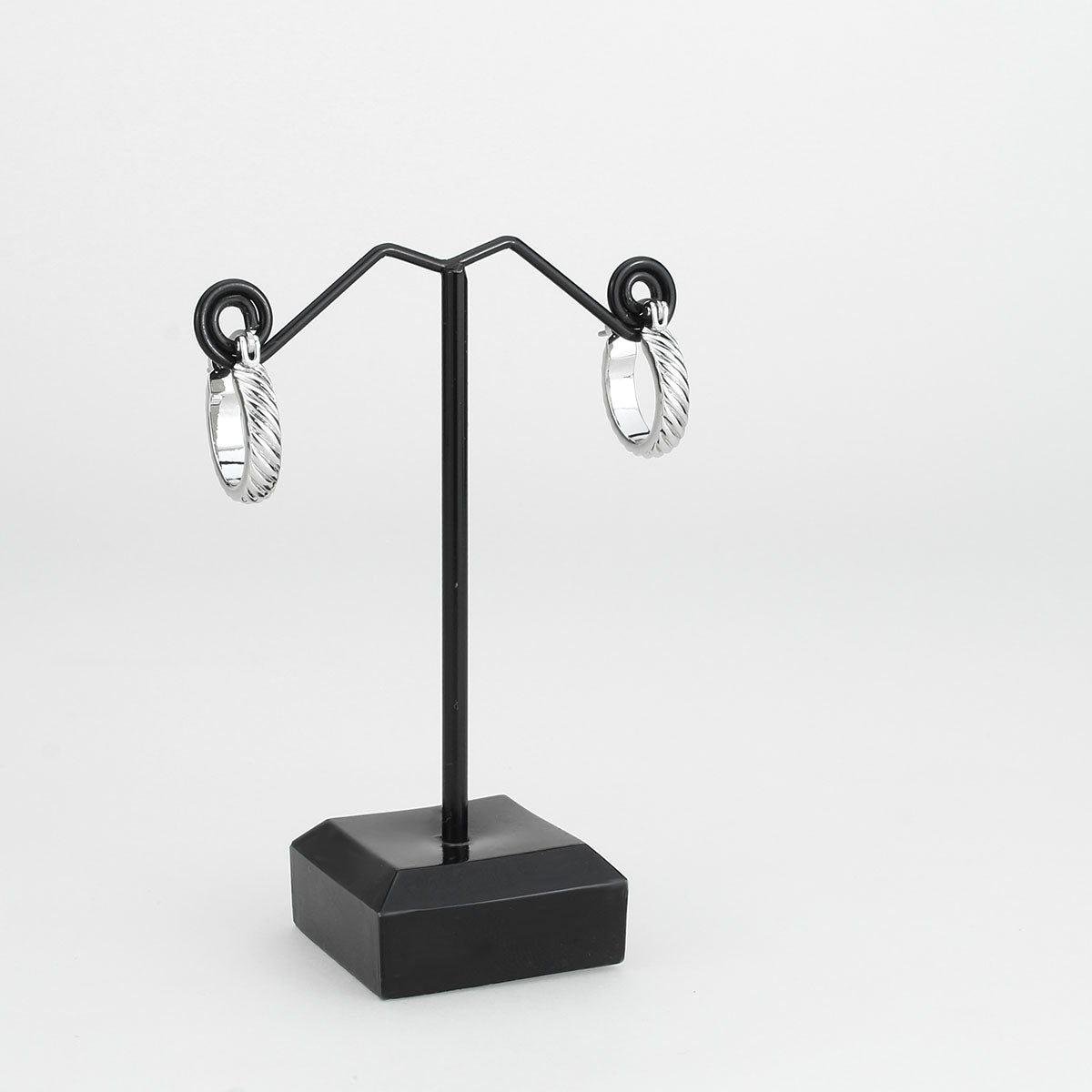 3W1745 - Imitation Rhodium Brass Earring with NoStone in No Stone-2