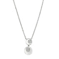 3W435 - Rhodium Brass Necklace with AAA Grade CZ  in Clear-0