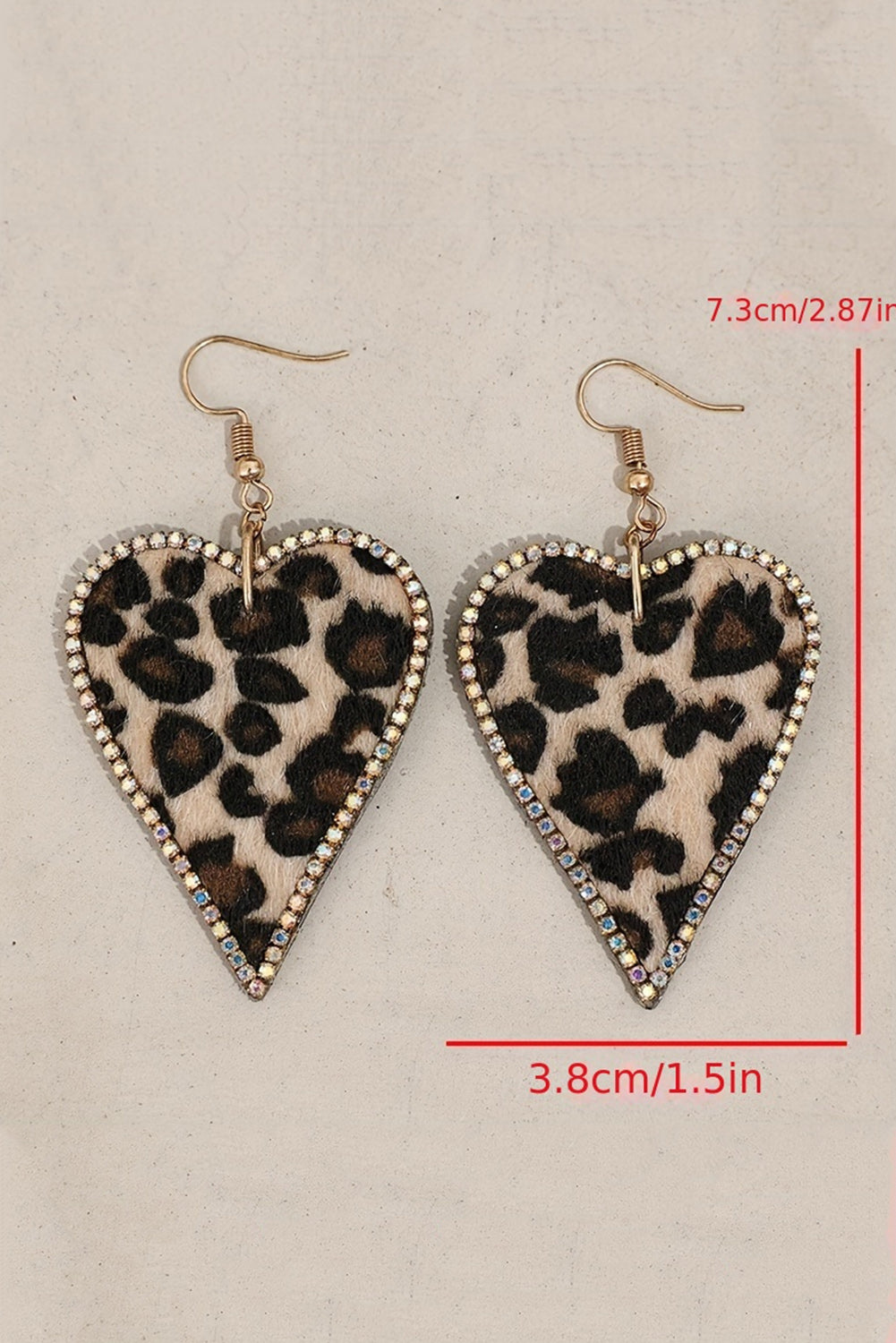 Natalie Print Heart Shape Earrings-3