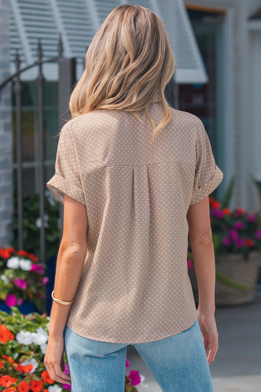 Catherine Cuffed Short Sleeve Shirt-1