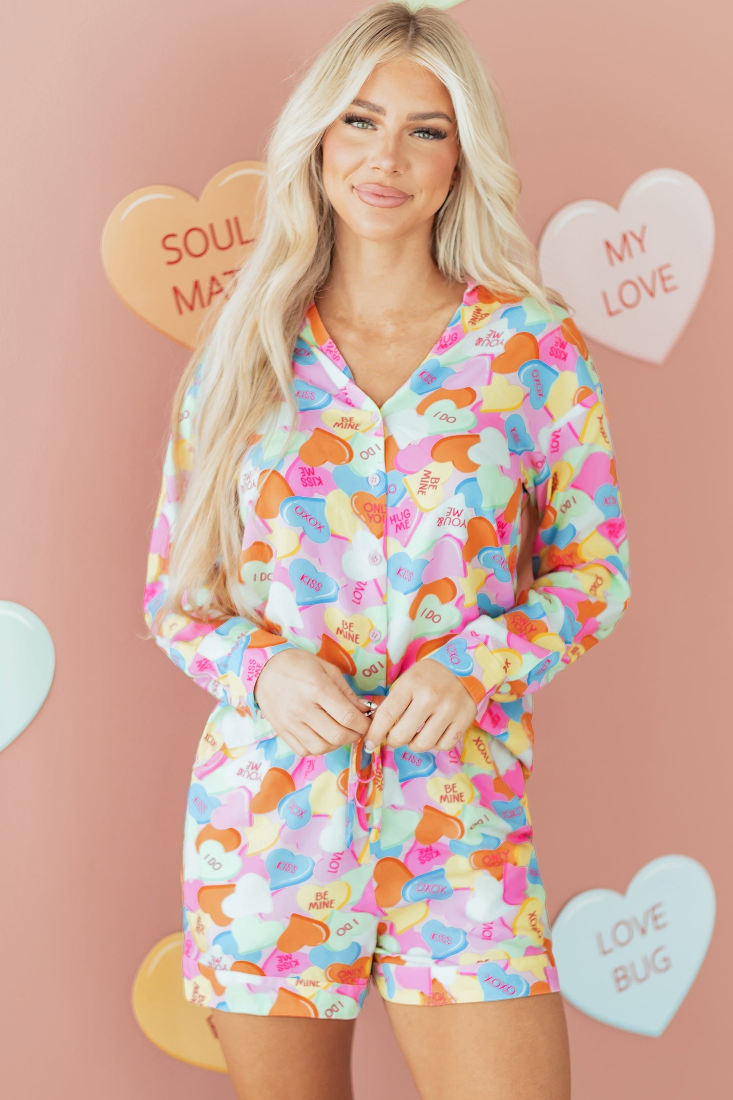 Remi Heart Collared Tunic Shirt-4