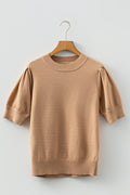 Jasmine Short Puff Sleeve Sweater-0